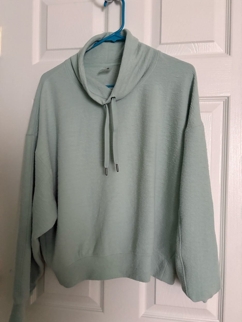 Light Seafoam Green Drawstring Funnel Neck Sweatshirt Danskin